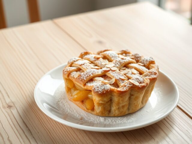 Appeltaart met amandelkorstje