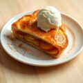 Appeltaart voor diabetici met ijs