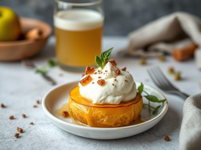 Appelvla met Mascarpone — AI-gegenereerde illustratie