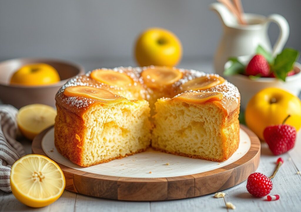 Appelyoghurtcake, AI-gegenereerde illustratie