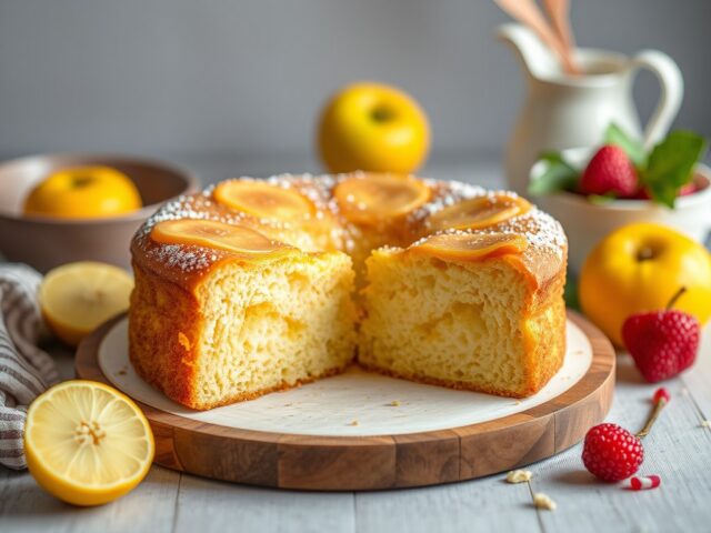 Appelyoghurtcake — AI-gegenereerde illustratie