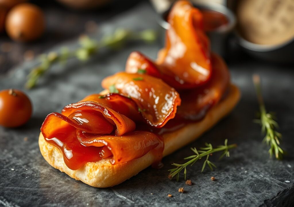 Appetizer Zeeuws spek, AI-gegenereerde illustratie