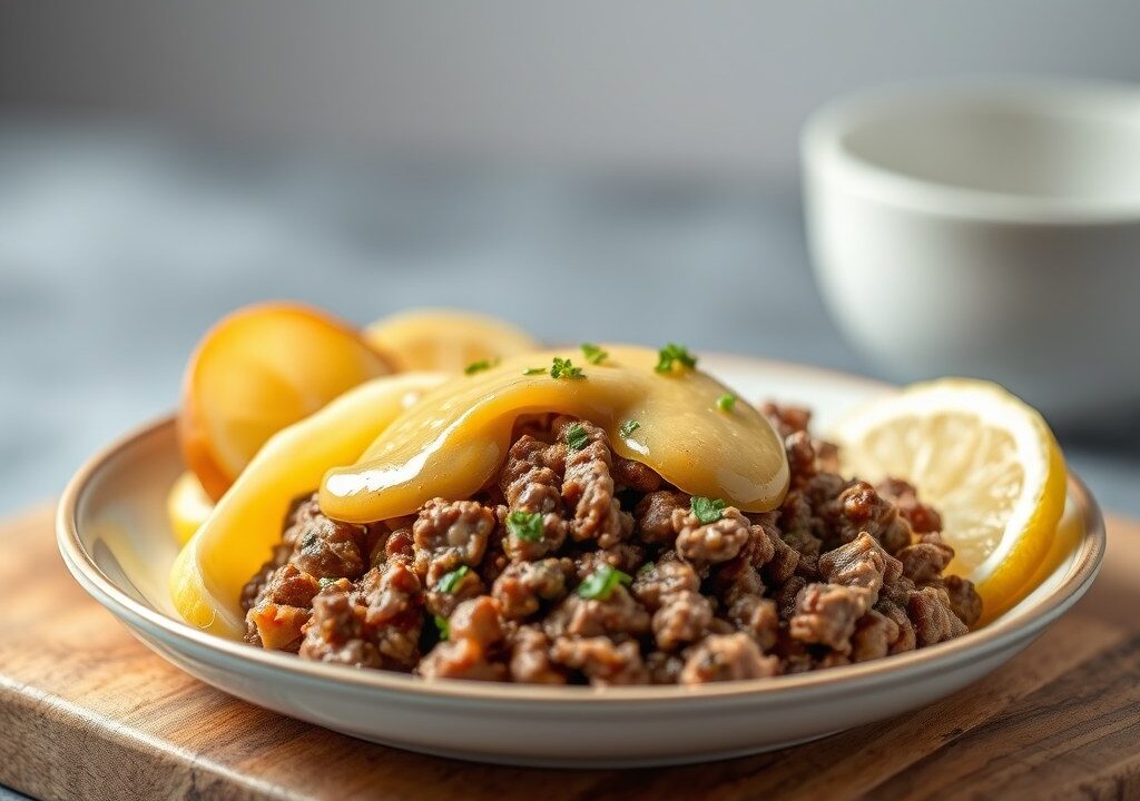 Arabisch gehakt met dadels, AI-gegenereerde illustratie