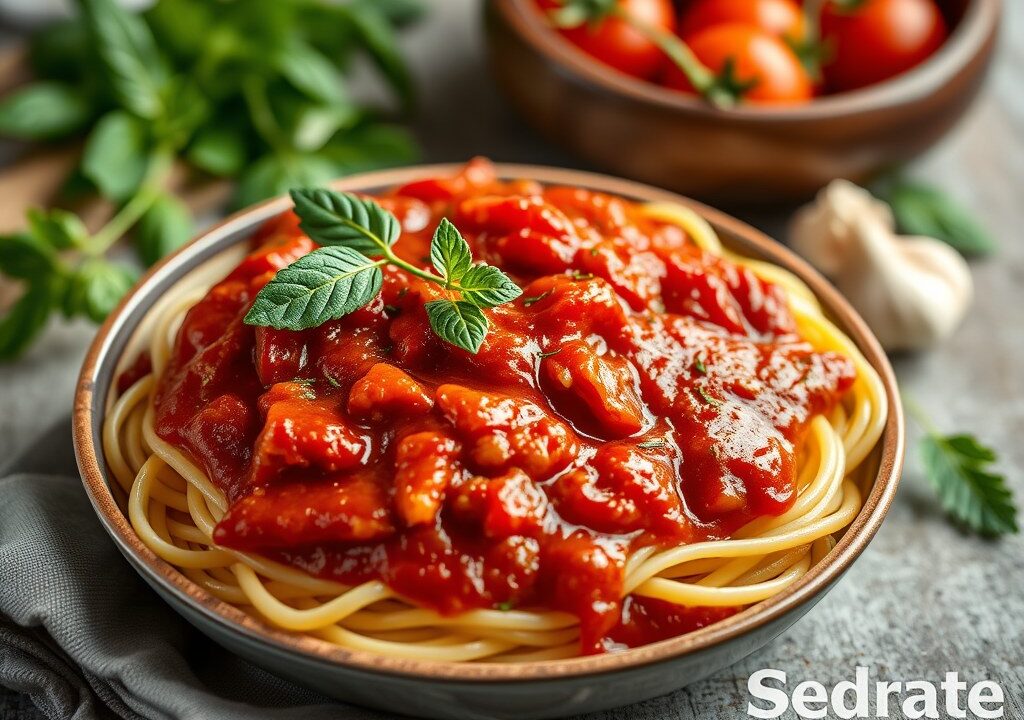 Arrabiata Tomatensaus, AI-gegenereerde illustratie