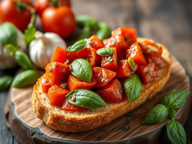 Artisjokharten op tomatenbrood — AI-gegenereerde illustratie