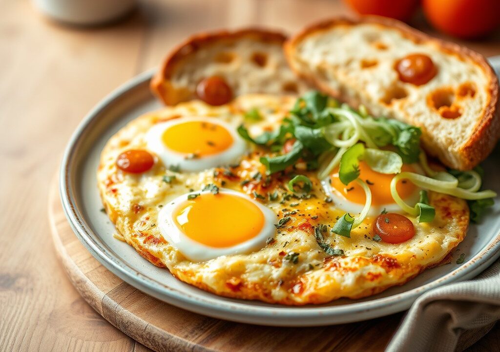 Artisjokkenfrittata — AI-gegenereerde illustratie