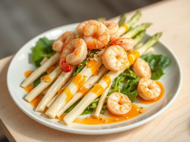 Asperge- garnalensalade