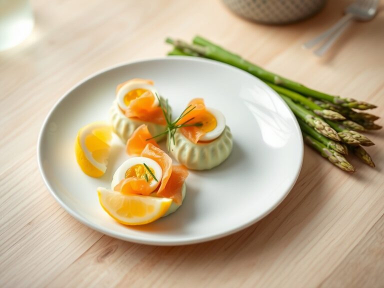 Aspergemousse met zalm