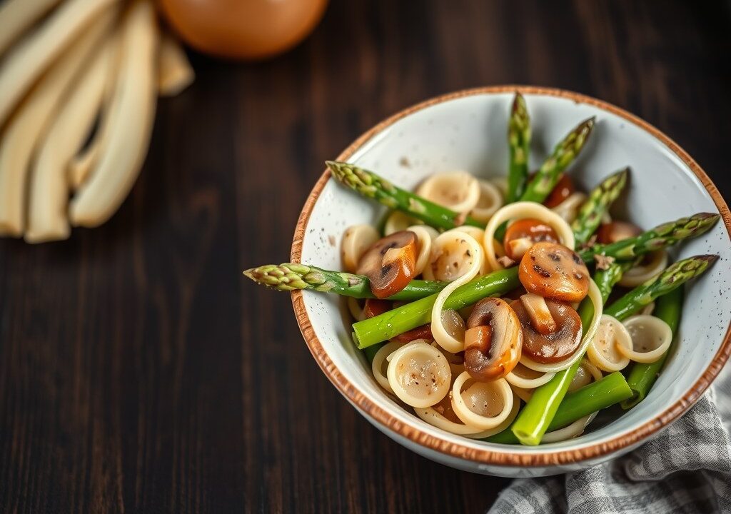 Asperges in het bakje, AI-gegenereerde illustratie