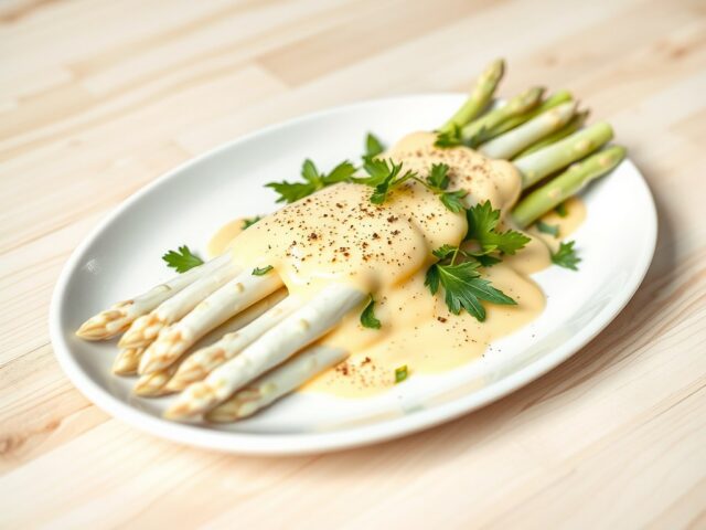 asperges met eenvoudige sauce hollandaise