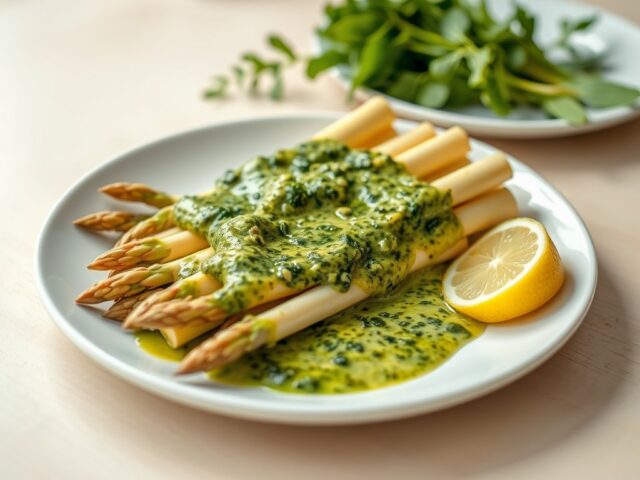 Asperges met groene boter