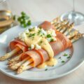 Asperges met ham, met bijpassend glaasje