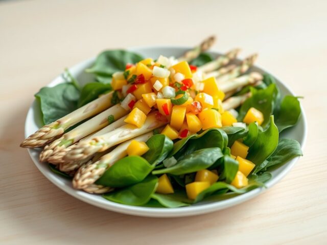 Asperges met mangosalsa
