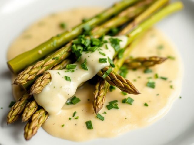 Asperges met mosterdtuinkruidensaus