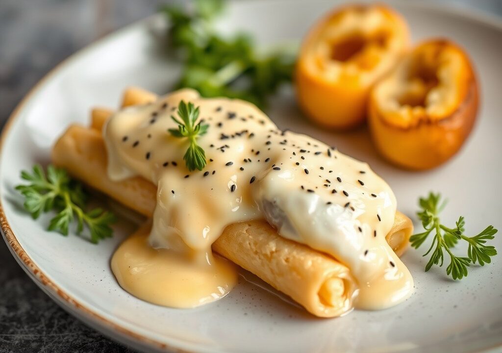 Asperges met saus Hollandaise — AI-gegenereerde illustratie
