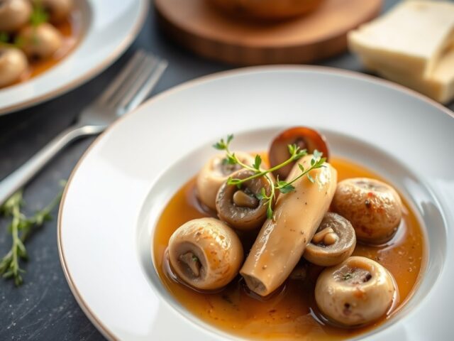 Asperges met tournedos in eigen jus — AI-gegenereerde illustratie