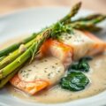 Asperges met zalm en kervelsaus