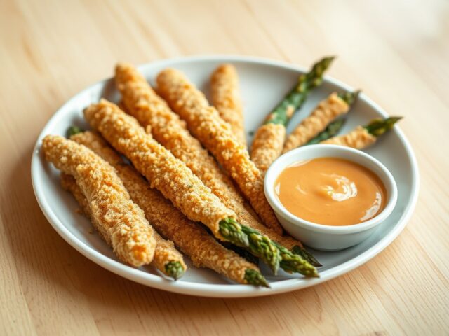 Asperges op de wijze van ”Orly” met choronsaus