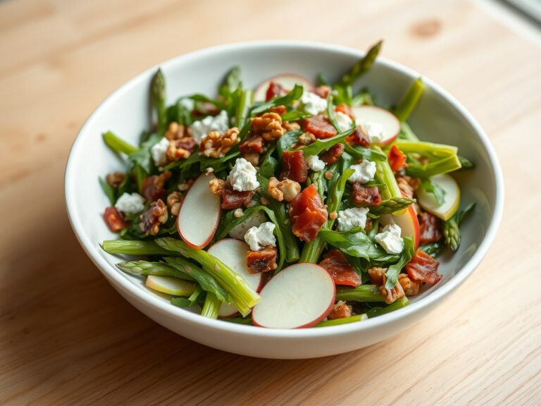 Aspergesalade met appel en geitenkaas