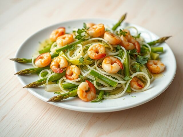 Aspergesalade met Garnalen