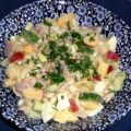 Aspergesalade met gerookte paling