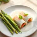 Aspergesalade met gevulde tong