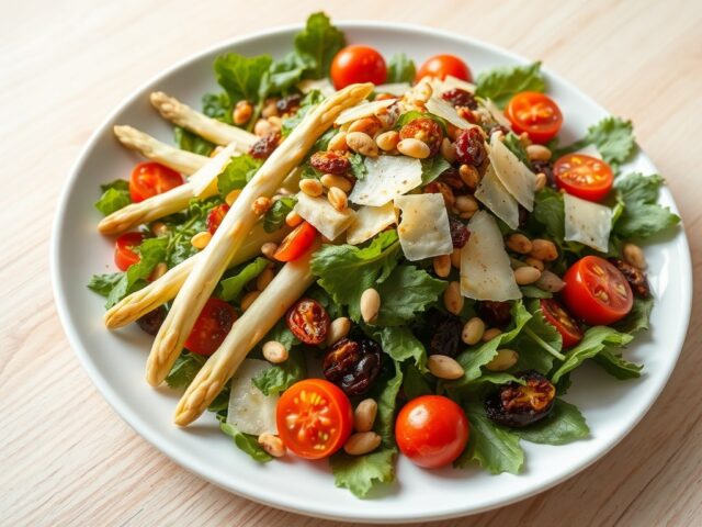 Aspergeslaatje met vinaigrette
