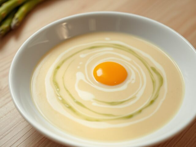 Aspergesoep groen en wit
