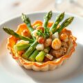 Aspergetaartje met fruits de mer