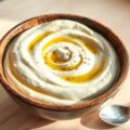 Aubergine – knoflookcreme