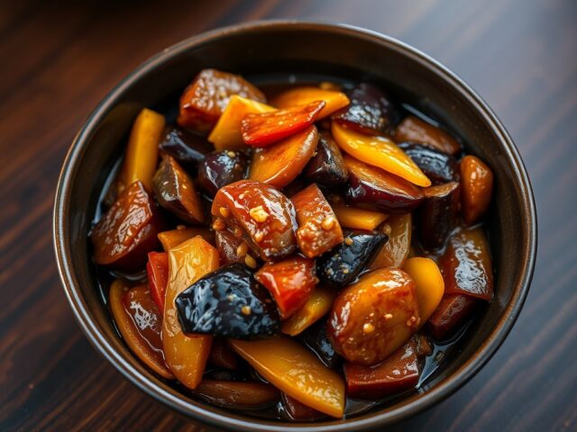 Aubergine in tomaten saus