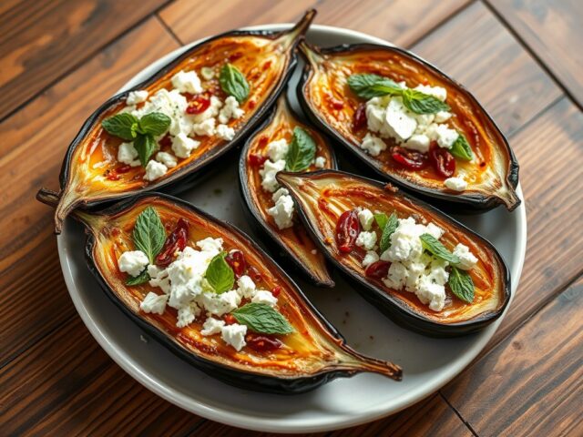 Aubergine met kaas