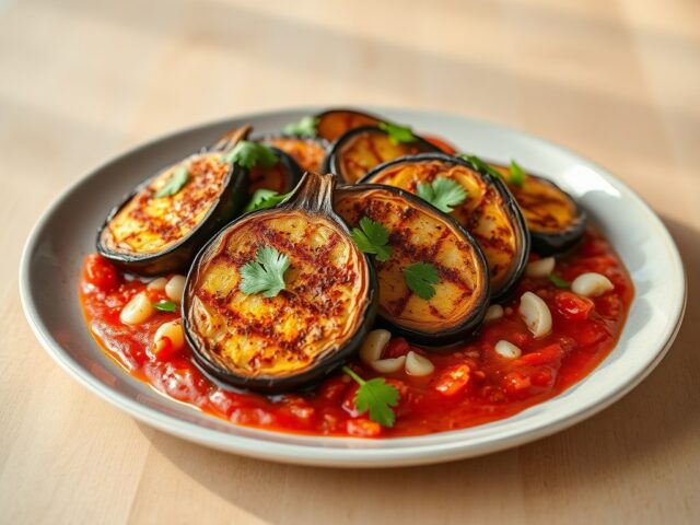 Aubergine Salade met Tomatensaus