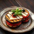 Aubergine, Tomaat en Parmezaan van de Grill