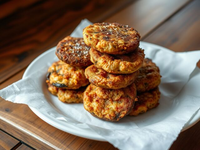 Auberginebeignets met een kaaskorstje