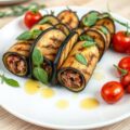 Auberginerolletjes met rundvlees