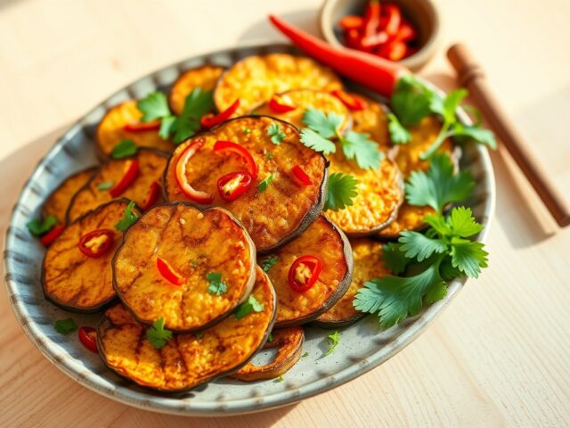 Aubergines Birma Stijl