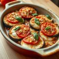 Aubergines uit de oven met mozzarella
