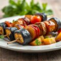 Auberginespies met krielaardappeltjes