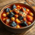 Auberginestoofpot met kikkererwten