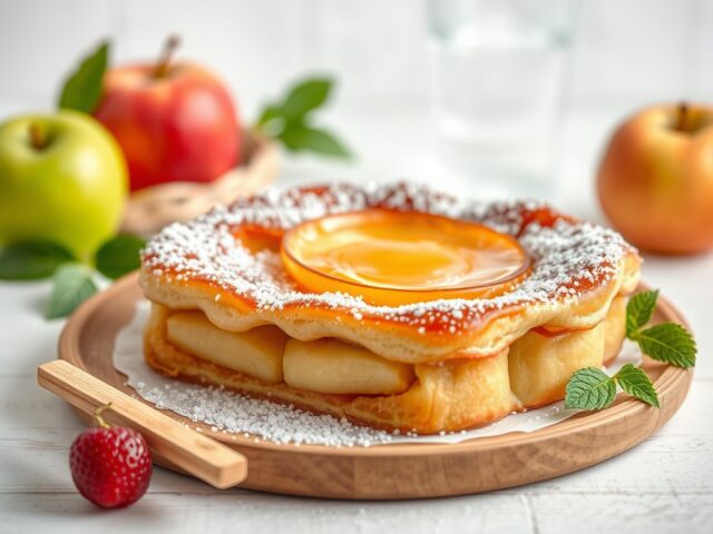 Ausgezogener Apfelstrudel