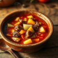 Authentieke Hongaarse goulash soep