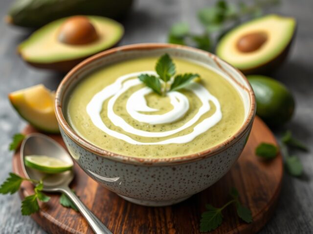 Avocado Komkommer Soep (Koud) II