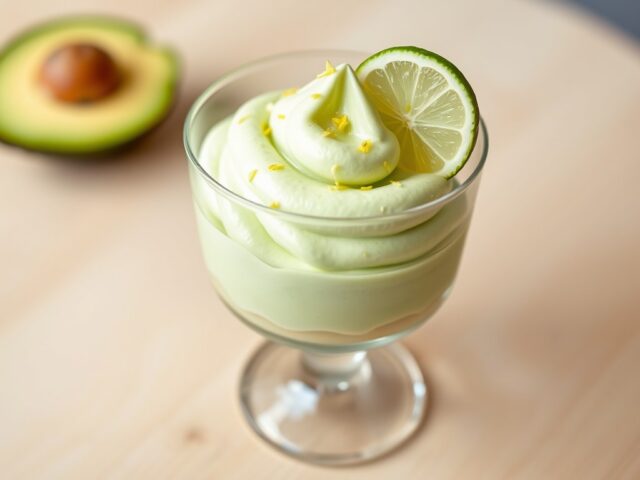 Avocado-limoen mousse