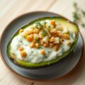 Avocado met mieriksworteldressing