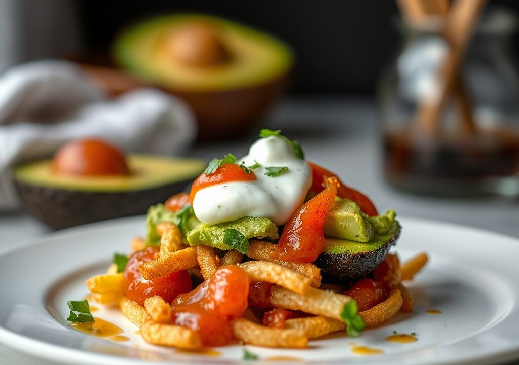 Avocado met rivierkreeftjes — AI-gegenereerde illustratie