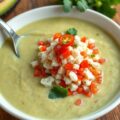 Avocado Soep met Krab en Pico de Gallo