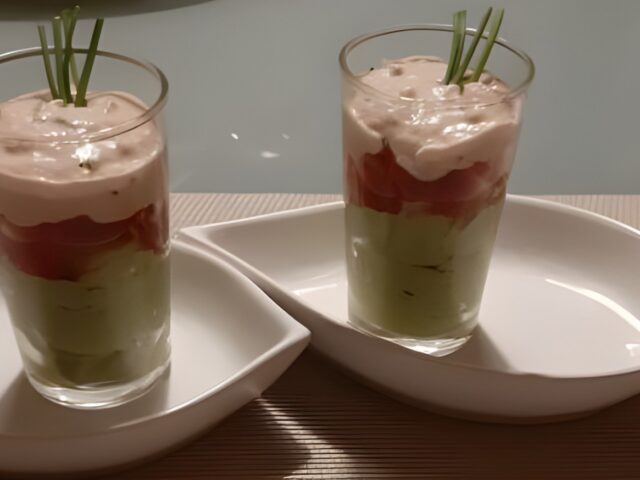 Avocadomousse met tonijncrème