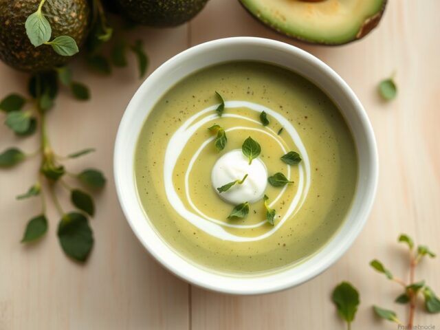 Avocadosoepje met ricotta