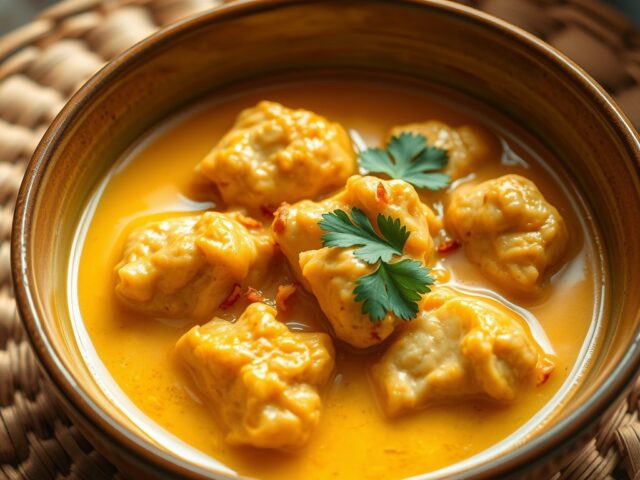 Ayam Opor (Gestoofde kip in kokossaus)